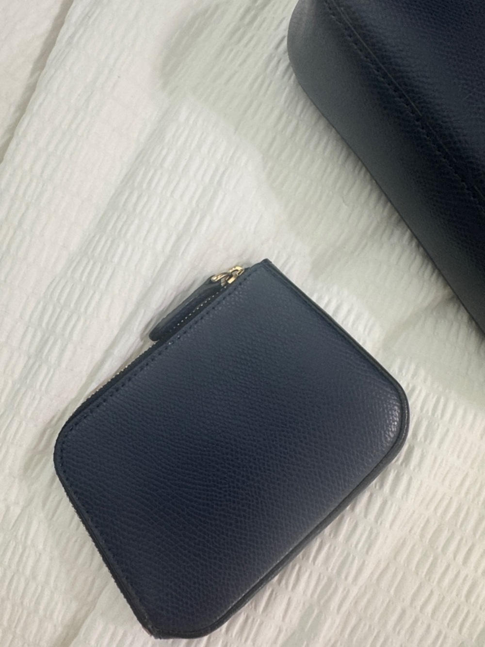 Vera Bradley Navy and Black Pebbled Leather Crossbody - Picture 7 of 11
